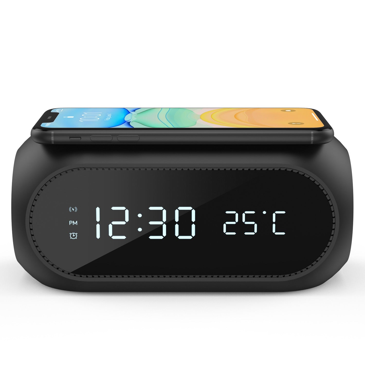 15W Wireless Charger with Clock, Alarm & Thermometer