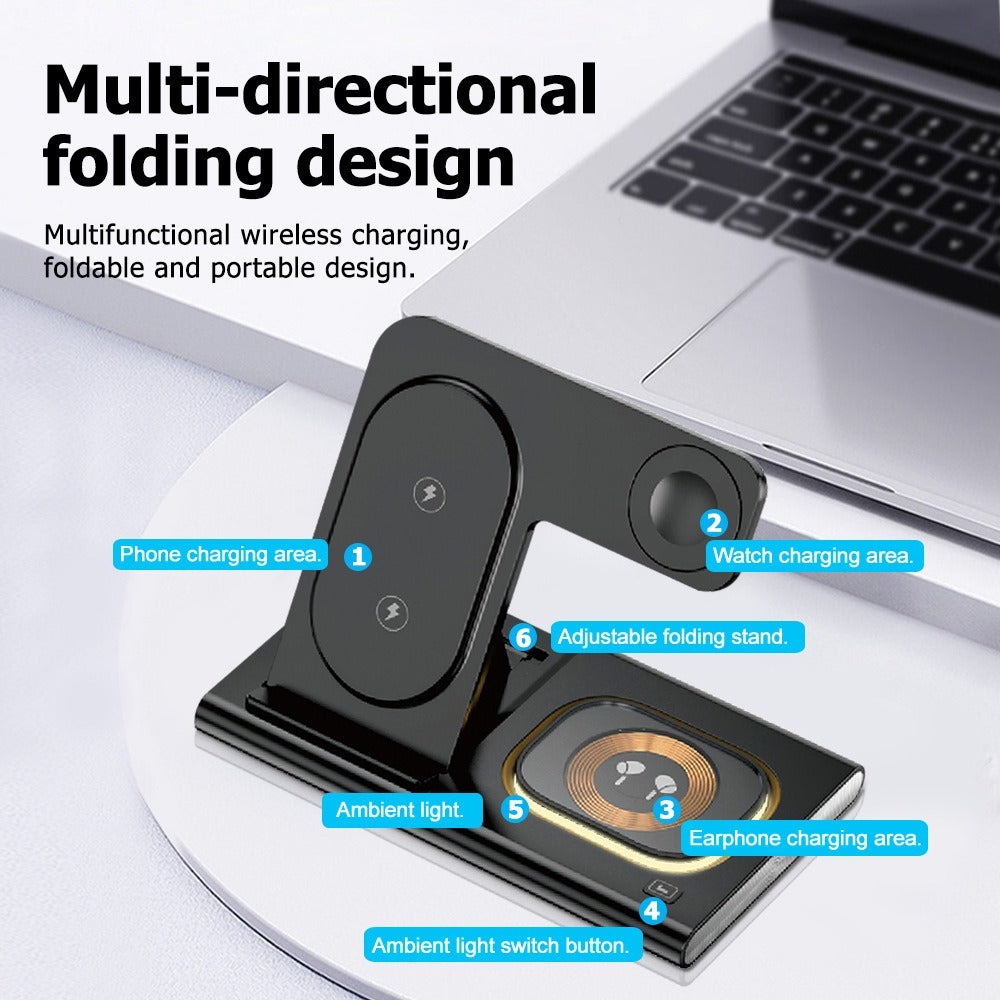 3-in-1 Fast Wireless Charger — Multi-Device