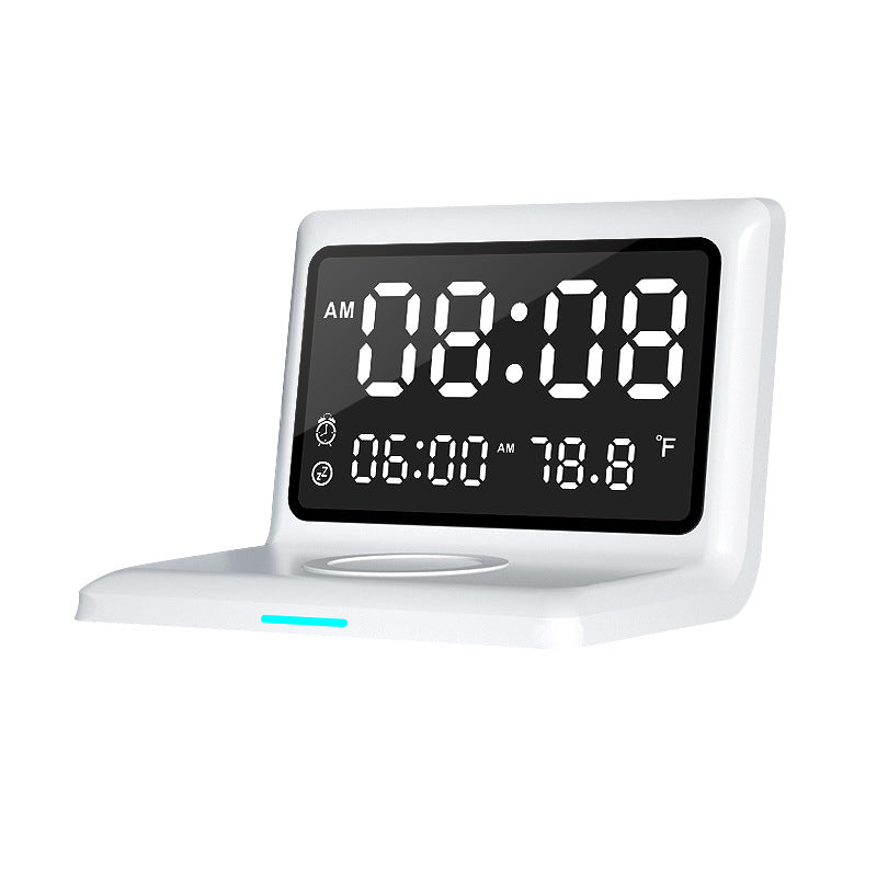 3-in-1 Fast Wireless Charger with Alarm Clock — Apple