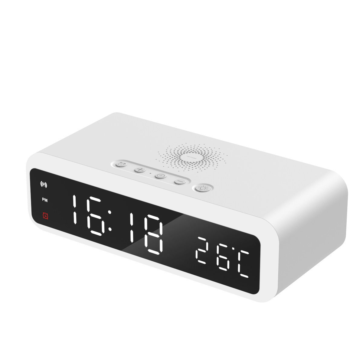 15W Digital Alarm Clock Wireless Charger with Thermometer
