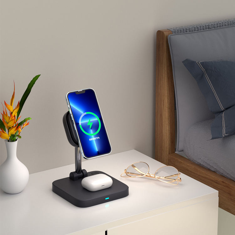 3-in-1 MagSafe Charger with Cooling Fan — iPhone, AirPods & Watch