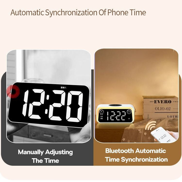 Alarm Clock Wireless Charger with Bluetooth