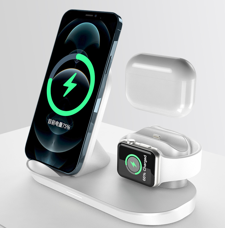 3-in-1 Vertical Wireless Charger — iPhone, Apple Watch & AirPods