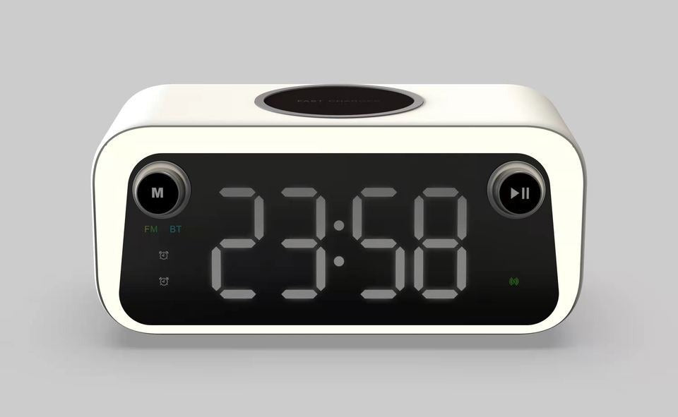 Alarm Clock Wireless Charger with Bluetooth