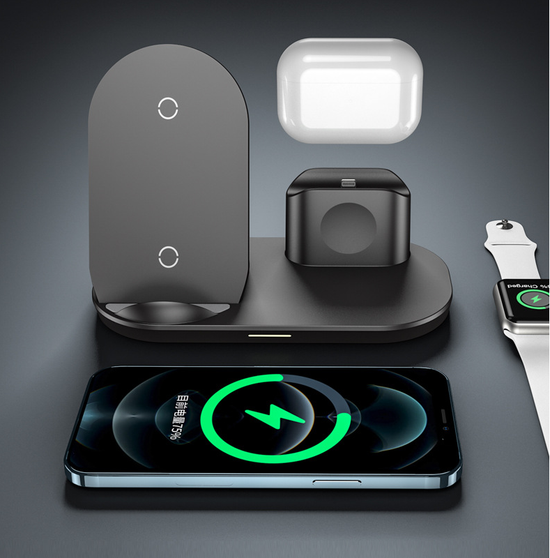 3-in-1 Vertical Wireless Charger — iPhone, Apple Watch & AirPods