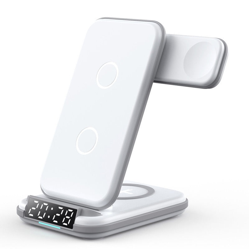 4-in-1 Wireless Charging Stand with Clock — iPhone 13/14