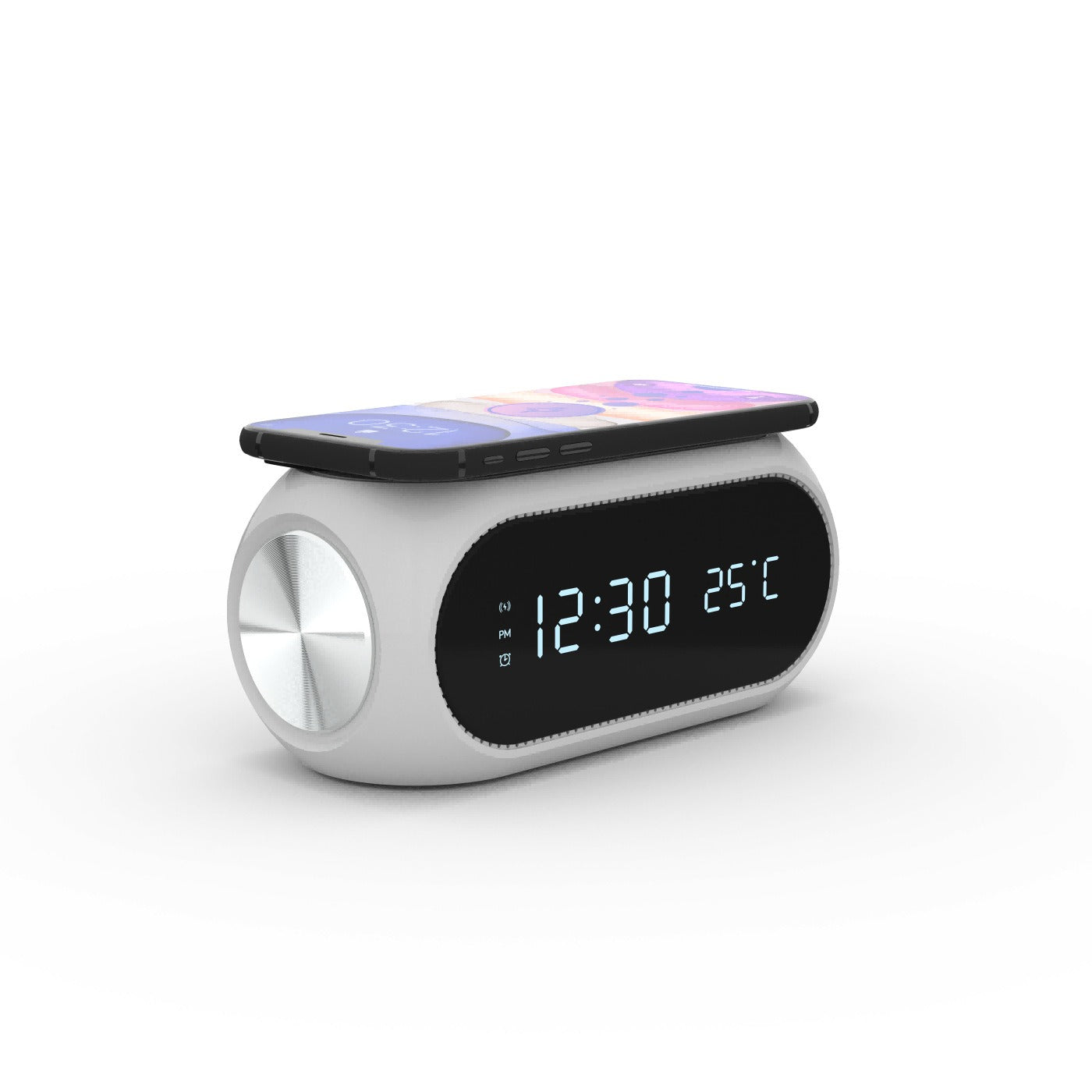 15W Wireless Charger with Clock, Alarm & Thermometer