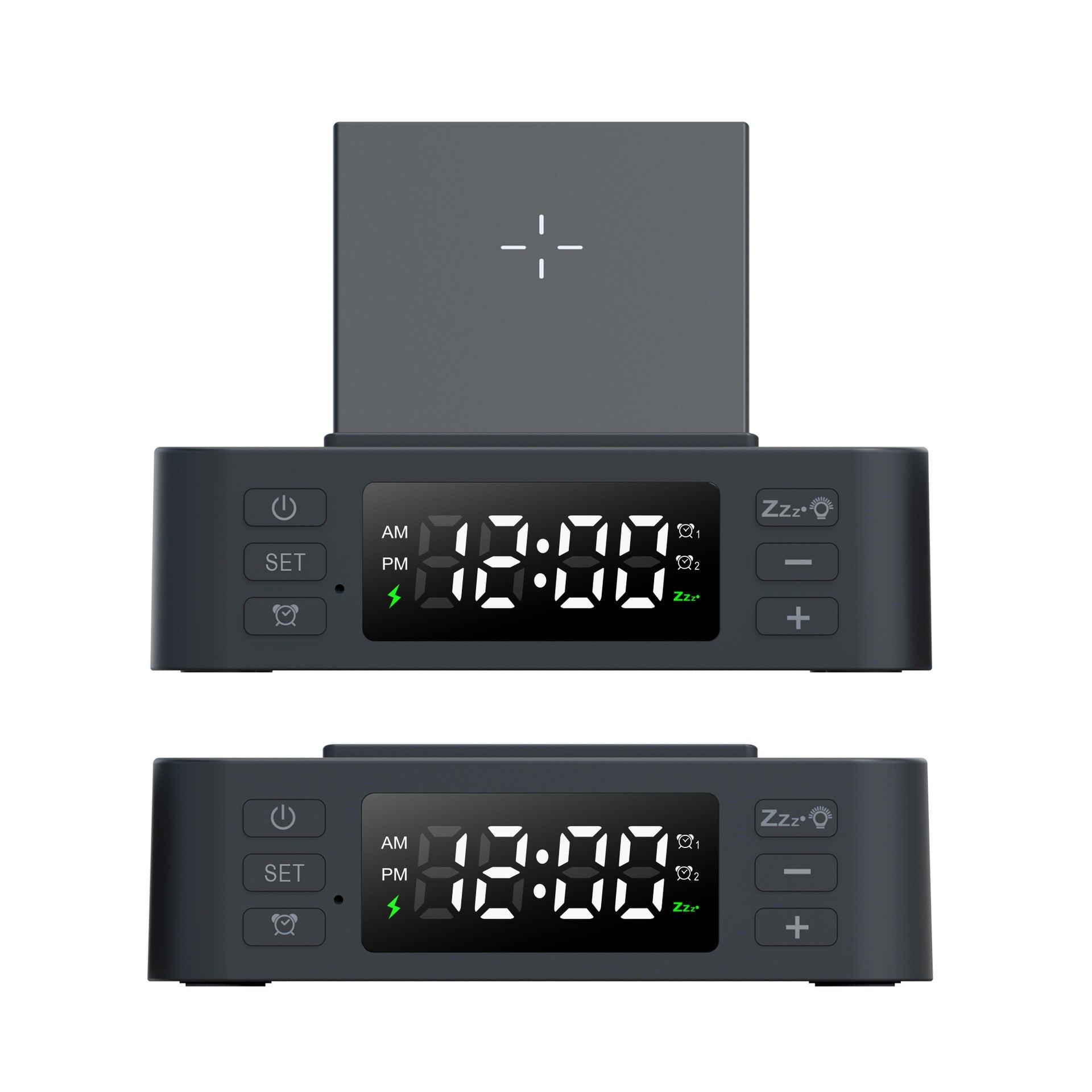 15W Wireless Charger with Clock, Phone & Pen Holder