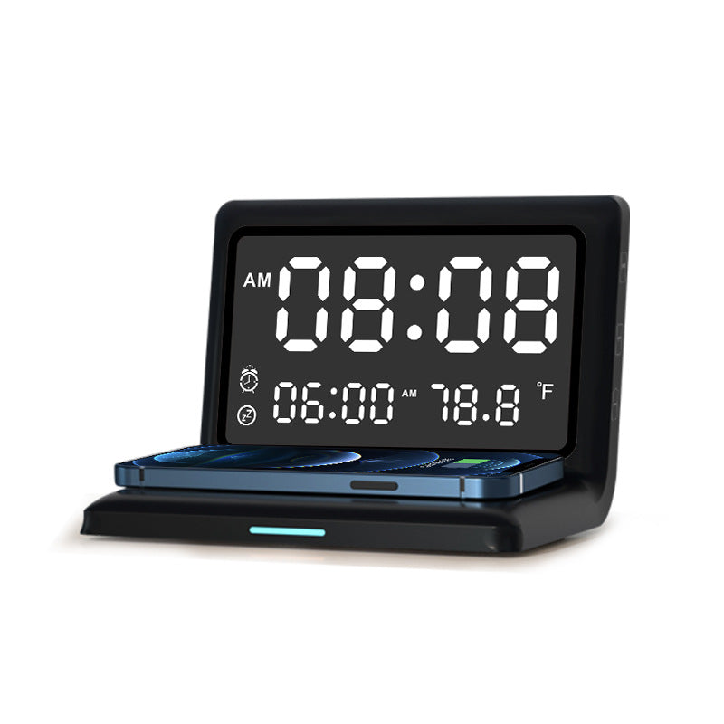 3-in-1 Fast Wireless Charger with Alarm Clock — Apple