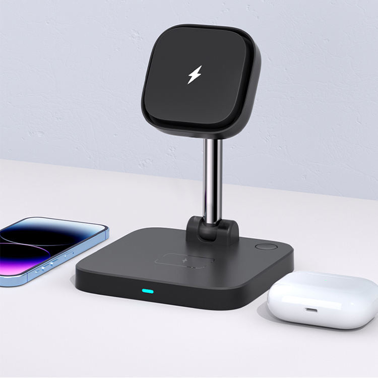 3-in-1 MagSafe Charger with Cooling Fan — iPhone, AirPods & Watch