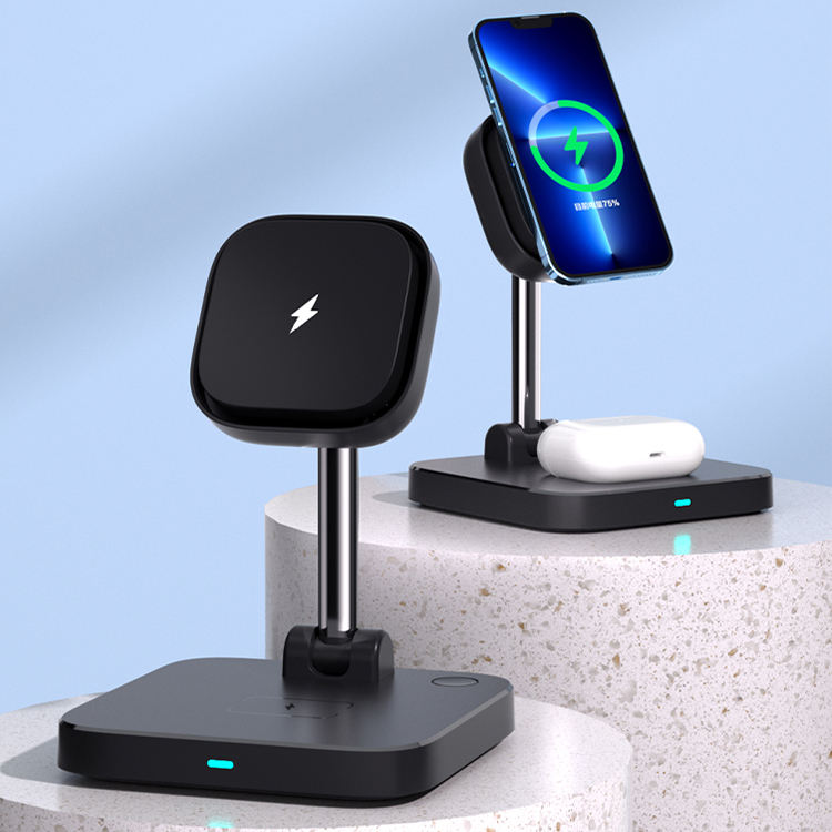 3-in-1 MagSafe Charger with Cooling Fan — iPhone, AirPods & Watch