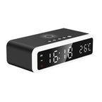 TempCharge™ | Alarm Clock Wireless Charger with Thermometer
