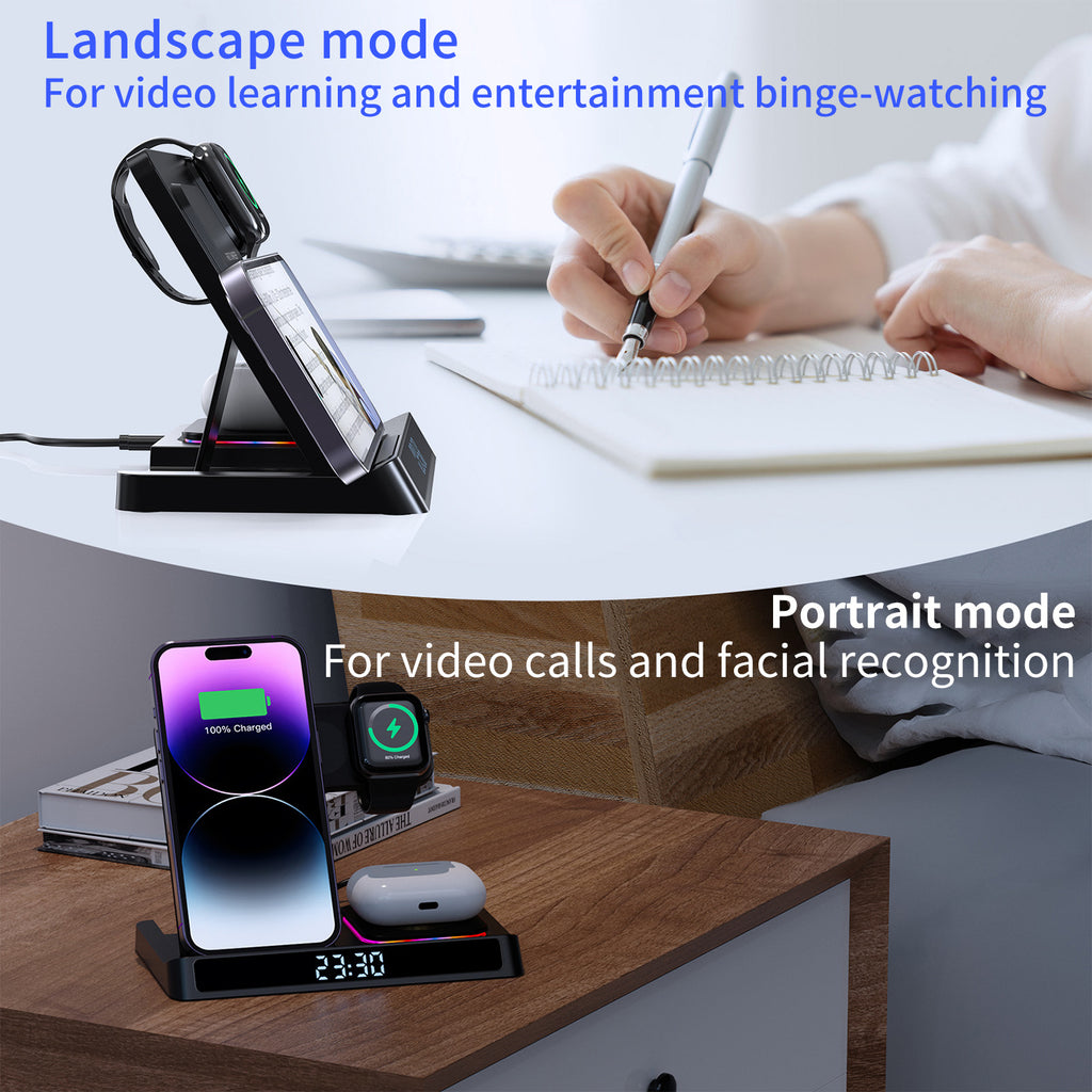 4-in-1 Foldable Wireless Charging Dock — iPhone 14 & Watch