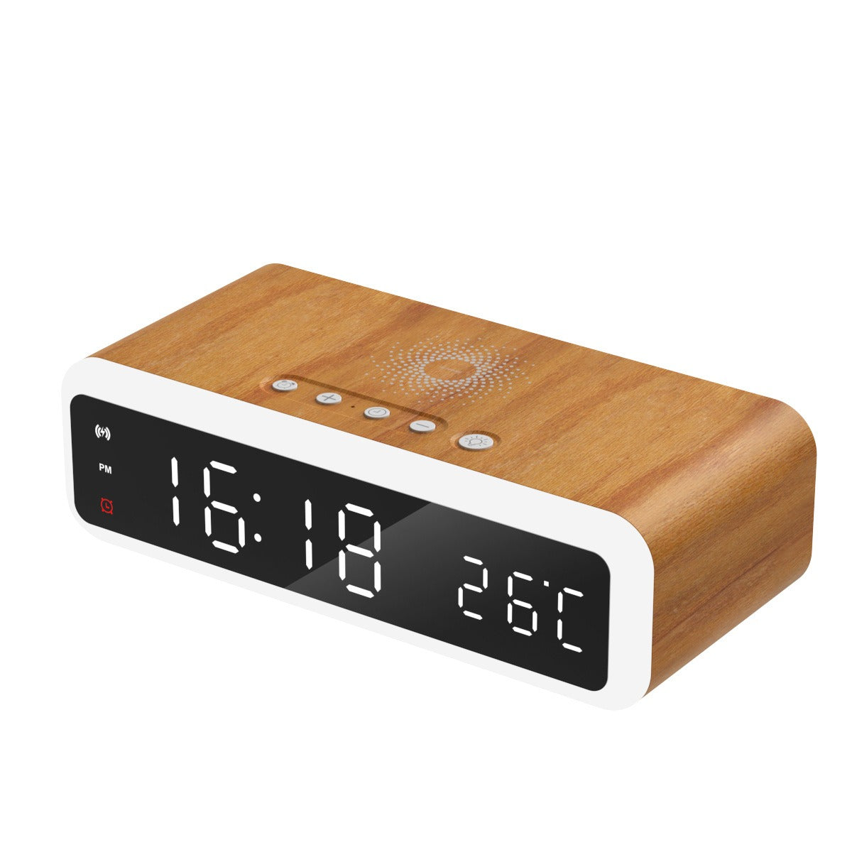 15W Digital Alarm Clock Wireless Charger with Thermometer