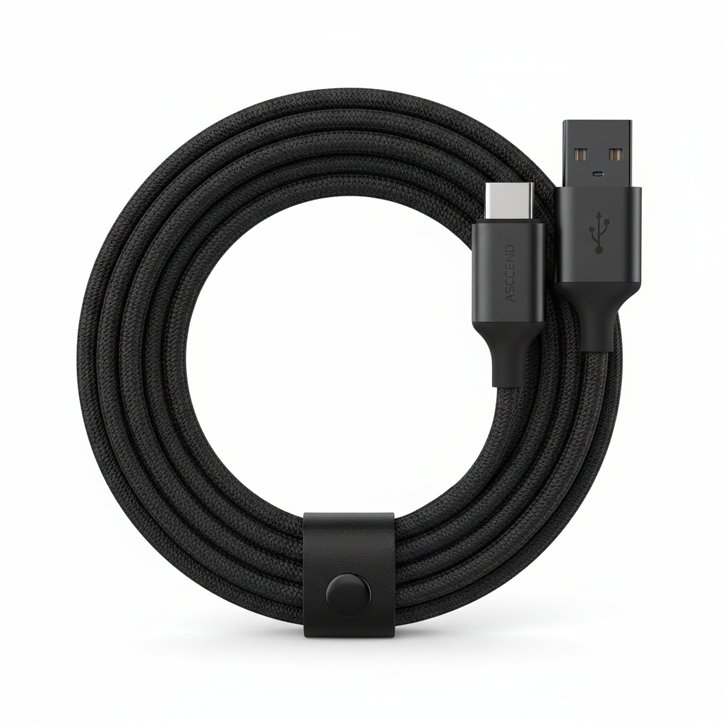 Premium Braided USB-C Cable - Matte Black